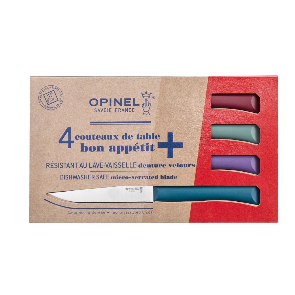 Coffret 4 couteaux de table "Bon Appétit +" Glam (Couleurs panachées) - Visuel 1